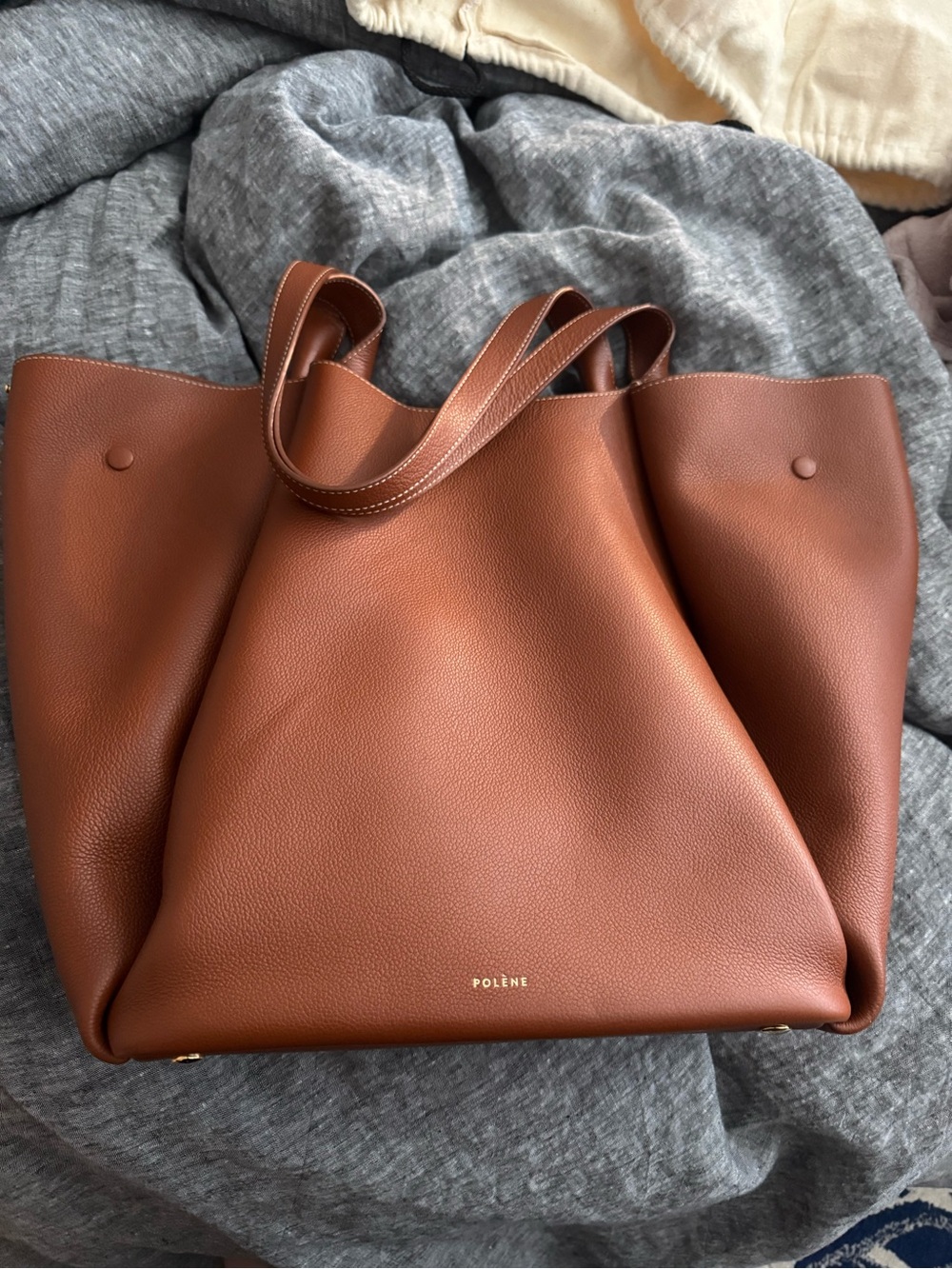 Polene Le Cabas (discontinued) in cognac
